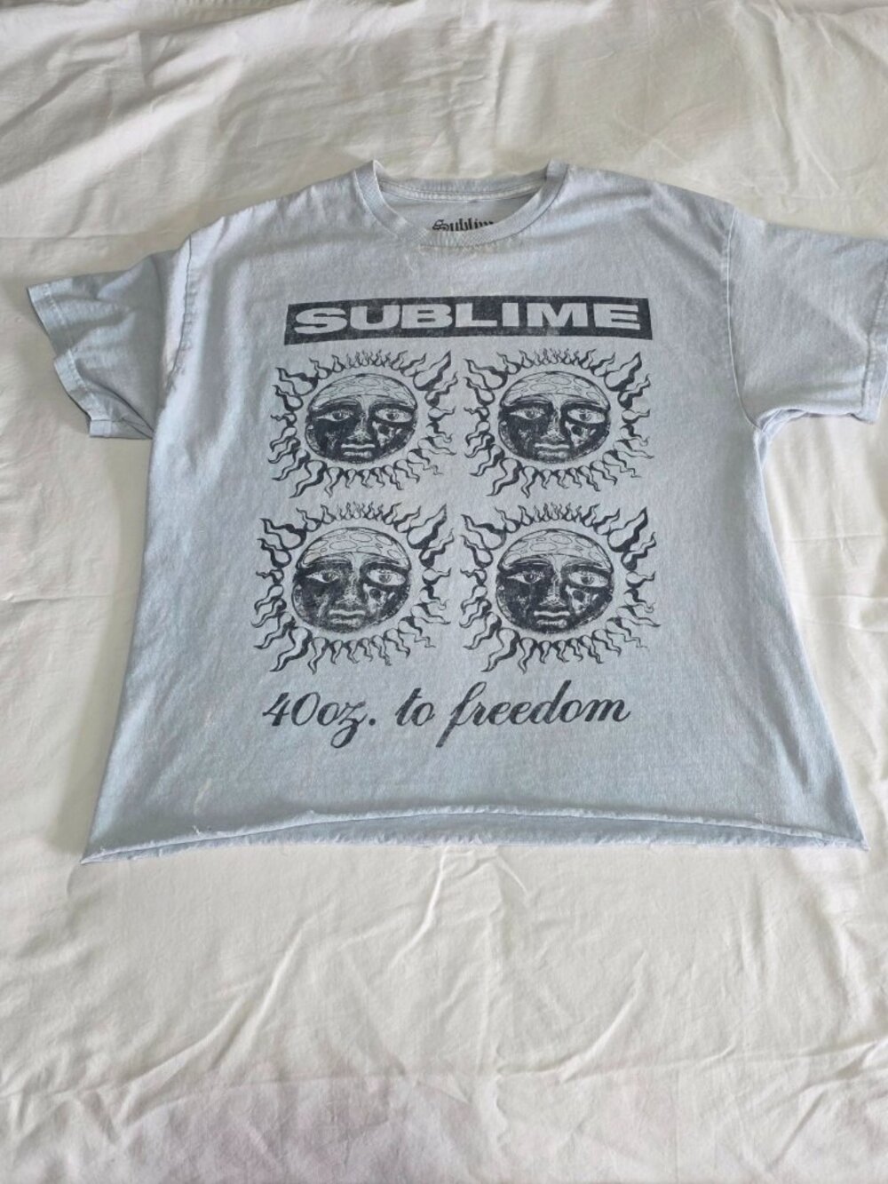 Sublime 40oz To Freedom Band Tee Light Blue Size Large
